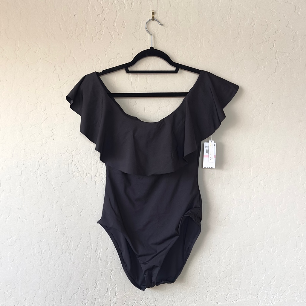 Trina Turk Monaco Off-The-Shoulder Ruffle One Piece